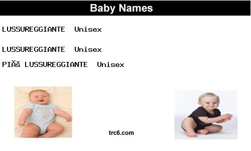 lussureggiante baby names